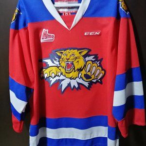 CCM Moncton Wildcats QMJHL Jersey Mens L *READ DESCRIPTION*